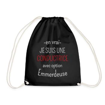 Conductrice avec option Emmerdeuse - Sac de sport léger - noir - Devant