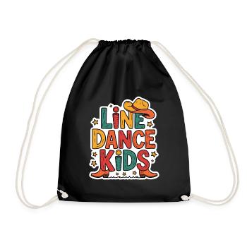 Line Dance Kids Kids Dancing Line Dance - Drawstring Bag - black - Front