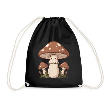 Cadeau rétro du cueillette de champignons aux champignons mignons - Sac de sport léger - noir - Devant