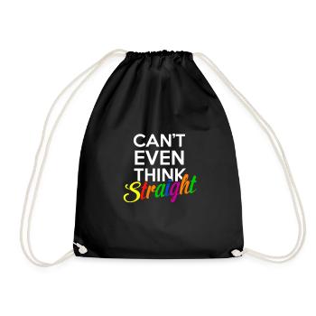 Pensée normale lesbienne gay disant tout droit - Sac de sport léger - noir - Devant