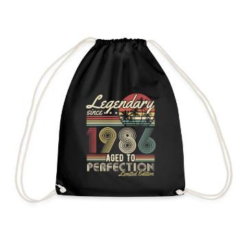 Légendaire depuis 1986 Cadeau d’anniversaire vintage - Sac de sport léger - noir - Devant
