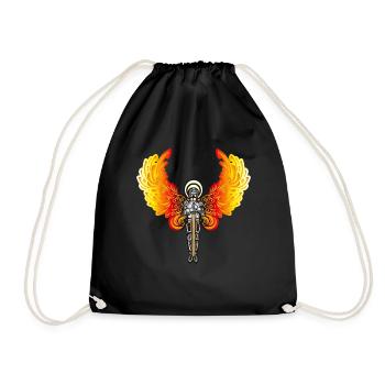 Feuer Engel - Turnbeutel - Schwarz - Vorne
