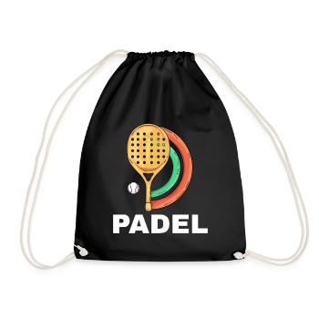 Ich kann kein Padel haben - Turnbeutel - Schwarz - Vorne