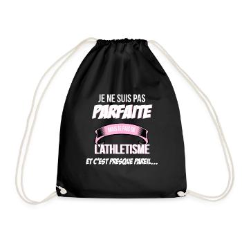 l athletisme cadeau humour - Sac de sport léger - noir - Devant