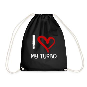 I love my turbo - Drawstring Bag - black - Front