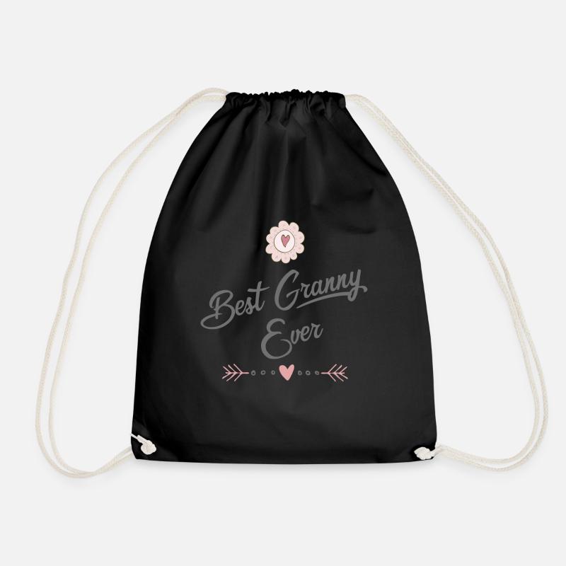 granny - Drawstring Bag - black