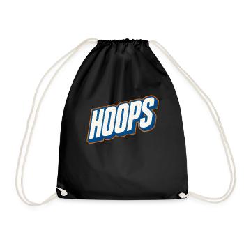 Hoops Basketball Sport Geschenkidee BBall - Turnbeutel - Schwarz - Vorne
