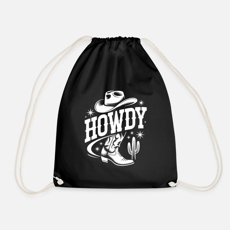 Howdy Country Dance Linedance - Turnbeutel - Schwarz