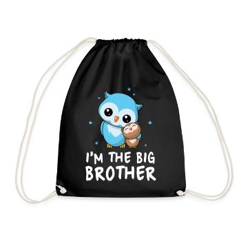 I'm The Big Brother - Big Brother Cute Owls - Drawstring Bag - black - Front