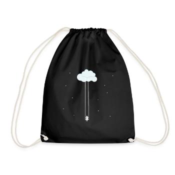 Nuages balançoire de rêve balançoire dans le ciel - Sac de sport léger - noir - Devant