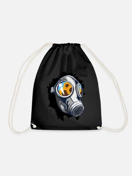 Gasmaske - Turnbeutel - Schwarz