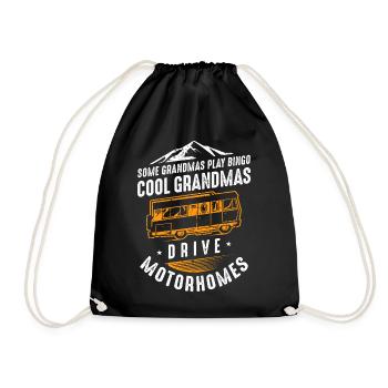 Cool Grandmas Drive Motorhomes - Drawstring Bag - black - Front
