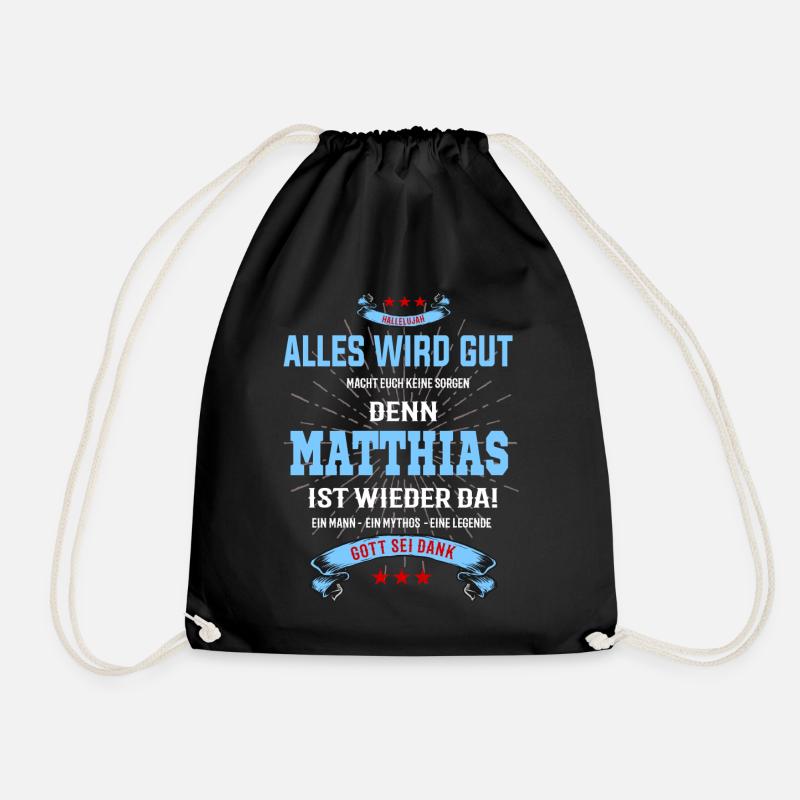 MatthiasT-Shirt - alles wird gut - Turnbeutel - Schwarz