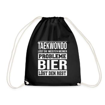 Taekwondo löst die meisten meiner Probleme - Turnbeutel - Schwarz - Vorne