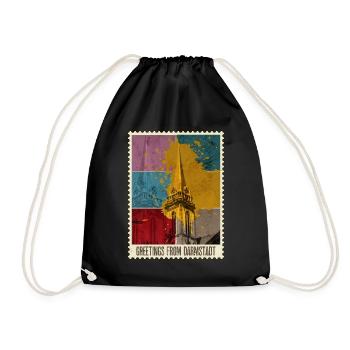 Darmstadt Allemagne City Skyline Stamp - Sac de sport léger - noir - Devant