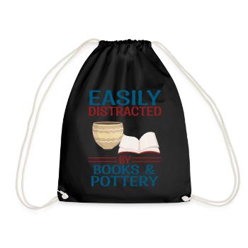 Make pottery - Drawstring Bag - black - Front