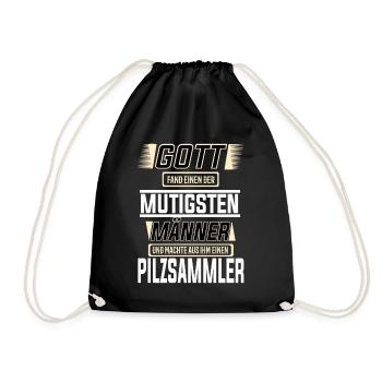Pilzsammler, eine der mutigsten Männer der Welt - Turnbeutel - Schwarz - Vorne