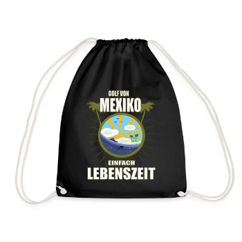 Golf von Mexiko, einfach Lebenszeit Urlaubs Design - Turnbeutel - Schwarz - Vorne