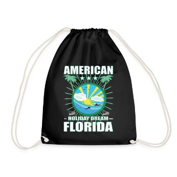 American Holiday Dream FLorida - Sunset State - Turnbeutel - Schwarz - Vorne