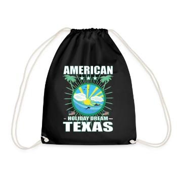 American Holiday Dream Texas Design - Turnbeutel - Schwarz - Vorne