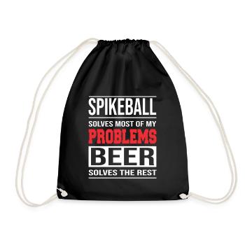 Spikeball solves Most of my Problems - Turnbeutel - Schwarz - Vorne