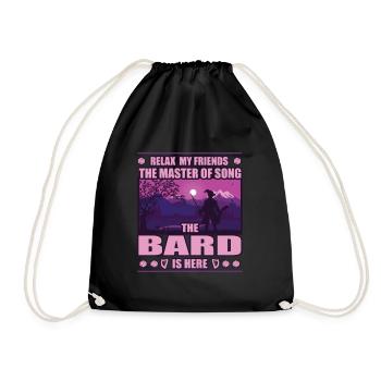 Bard, Master of Songs, Pen an Paper Design - Drawstring Bag - black - Front