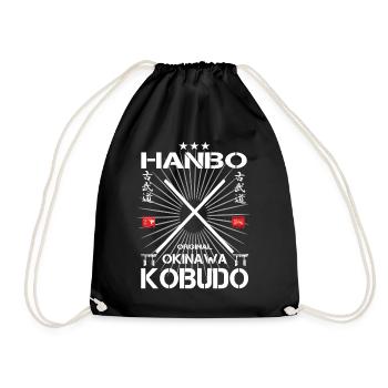 Hanbo Okinawa Kobudo Design - Turnbeutel - Schwarz - Vorne