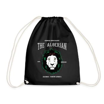 The Algerian, cooles Design für den Algerier - Turnbeutel - Schwarz - Vorne