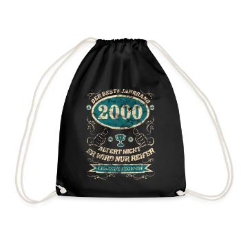 2000 der bester Jahrgang Design - Turnbeutel - Schwarz - Vorne