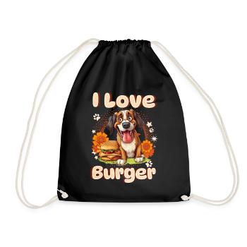 Dog Burger Hamburger Fast-Food Dog Lover - Sac de sport léger - noir - Devant