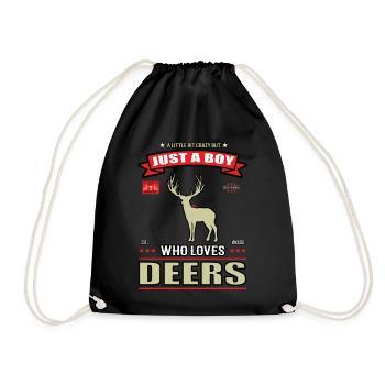 Juste un garçon qui aime Hirsche Outfit - Sac de sport léger - noir - Devant