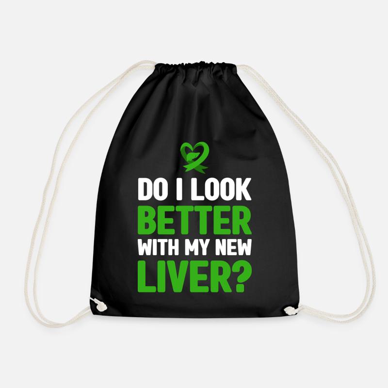 Organspende Leber | Organspender Arzt Geschenkidee - Turnbeutel - Schwarz
