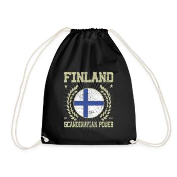 Design finlandais cool - Sac de sport léger - noir - Devant