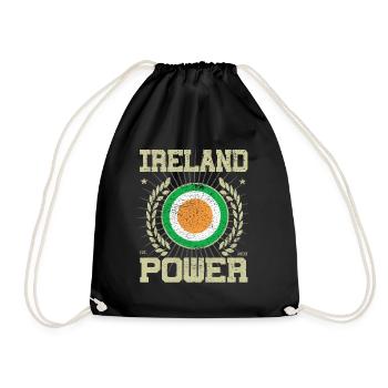 Cool Ireland Design - Drawstring Bag - black - Front