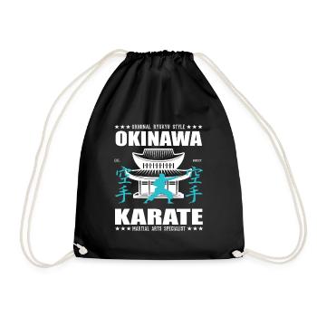 cooles Karate-Do Kampfsport Design mit Kanji - Turnbeutel - Schwarz - Vorne