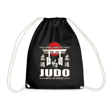 conception d’arts martiaux de judo cool avec kanji - Sac de sport léger - noir - Devant