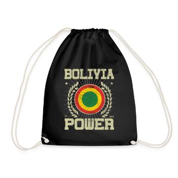 Design Bolivien cool - Sac de sport léger - noir - Devant
