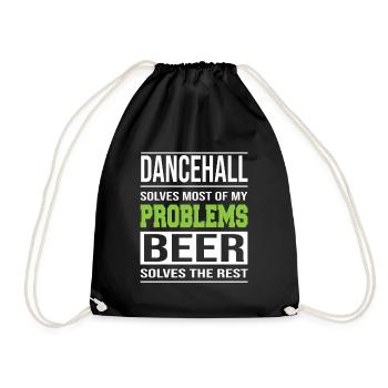 Le dancehall résout les problèmes, la bière résout le reste - Sac de sport léger - noir - Devant