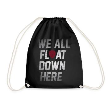 23F 0284 bk - Drawstring Bag - black - Front