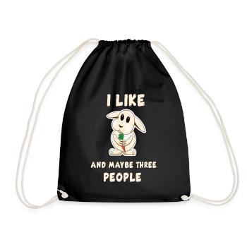 J’aime les lapins et peut-être trois personnes - Sac de sport léger - noir - Devant