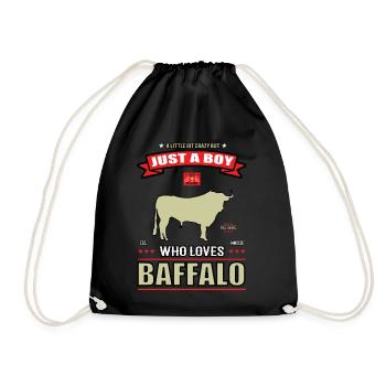 Juste un garçon qui aime la tenue de buffle - Sac de sport léger - noir - Devant