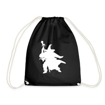 Silhouette de magicien - Design pour la bobine de fantaisie - Sac de sport léger - noir - Devant