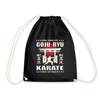 coole Goju Ryu Kampfsport Design mit Kanji - Turnbeutel - Schwarz - Vorne