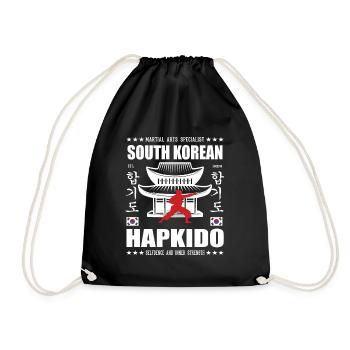 Conception d’arts martiaux Hapkido cool avec Kanji - Sac de sport léger - noir - Devant