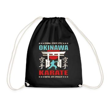 coole Karate Do Kampfsport Design mit Kanji - Turnbeutel - Schwarz - Vorne
