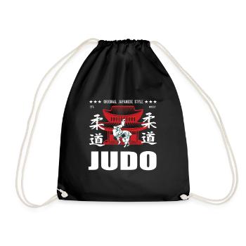 Conception d’arts martiaux de judo cool avec Kanji - Sac de sport léger - noir - Devant