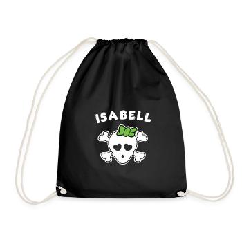 Design Pirate Isabell pour filles et femmes - Sac de sport léger - noir - Devant