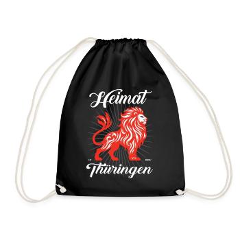 Home Thuringia with the proud red lions - Drawstring Bag - black - Front