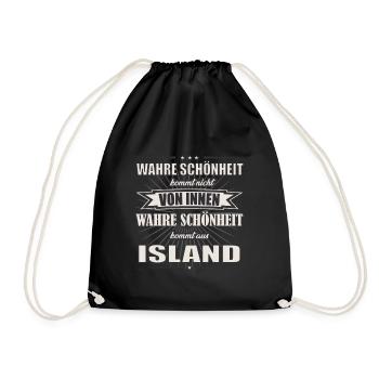 La vraie beauté vient d’Islande, le design - Sac de sport léger - noir - Devant