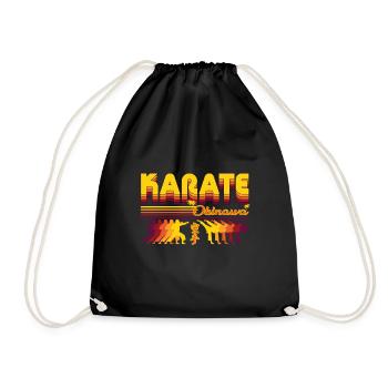 Design rétro de karaté cool - Sac de sport léger - noir - Devant